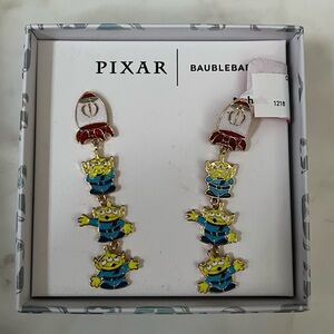 Pixar BaubleBar Toy Story Alien Drop Rocket Ship Earrings